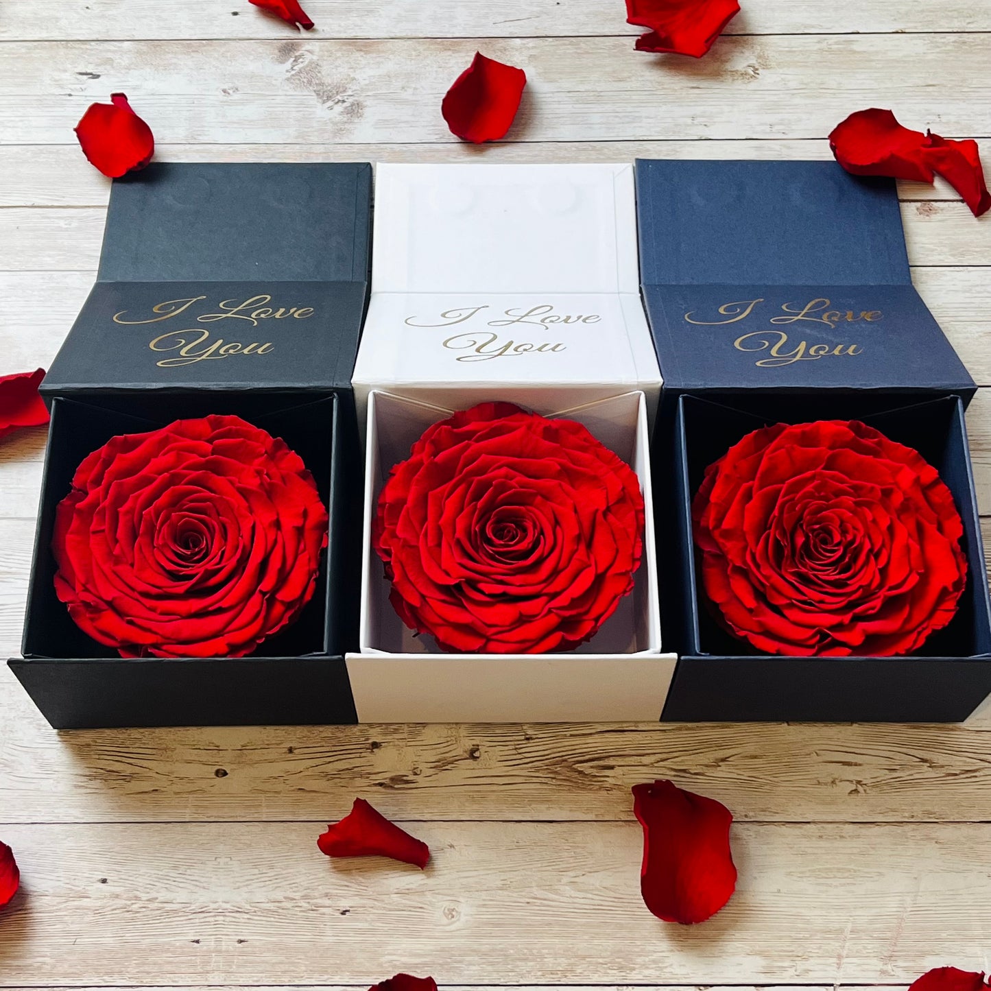 Eternal Rose Boxes| Single Red Infinity Rose | One year Rose | Bling Blooms