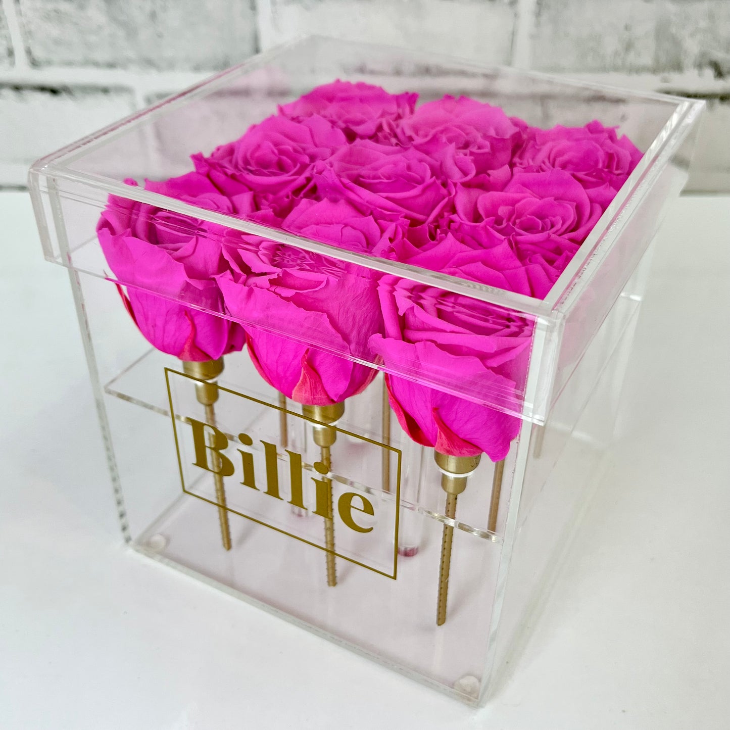 Infinity Rose Gift Box - Eternal Roses - Neon Pink Forever Roses - Rose Colours divider-Shocking pink